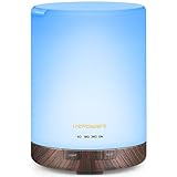 URPOWER 2nd Gen 300ml Aroma Essential Oil Diffuser Night Light Ultrasonic Air Cool Mist Humidifier with AUTO Shut Off and 6-7 Hours Continuous Diffusing and 4 Timer Settings for Home Office Yoga Spa