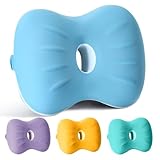 Omloon Leg & Knee Foam Support Pillow for Side Sleepers - Memory Sleeping, Pain Relief Sciatica, Back, HIPS, Knees, Joints, Pregnancy with Washable Cover (Blue)