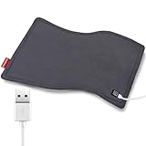 Comfheat USB Heating Pad, 5V Heated Travel Blanket Pads for Car Airplane, 3 Heat Settings & Auto Shut Off, Hot Therapy for Pain Relief Abdomen Cramps, with USB Adapter (16"x 12") (Non-chargeable)