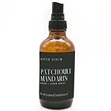 River Birch Patchouli Mandarin Scented Linen and Room Spray | Home Fragrance | 4 oz Glass Amber Bottle | Luxury Signature Scent | Handmade in Texas