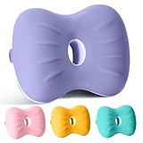 Omloon Leg & Knee Foam Support Pillow for Side Sleepers - Memory Sleeping, Pain Relief Sciatica, Back, Hips, Knees, Joints, Pregnancy with Washable Cover (Purple)