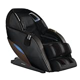 Infinity Dynasty 4D Full-Body Zero-Gravity Massage Chair with Shiatsu, Calf Kneading, Triple Foot Rollers, Voice Control, Body Scanning, Sound Massage Therapy, and Zero Wall Fit, (Brown)