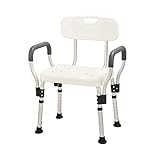 usego Shower Chair with Handles Shower Safety Seating Transfer Bench Bathtub Chair Bath Seat Foam Cushion for People with Reduced Mobility