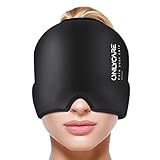 ONLYCARE Migraine Relief Cap, Upgraded Odorless Migraine Ice Head Wrap, Headache Relief Hat for Migraine, Headache Eyes Mask Gel ice Cold Pack