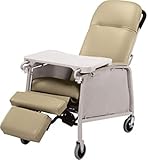 Lumex 3-Position Medical Recliner, Reclining Geri Chair with Wheels, Doe Skin