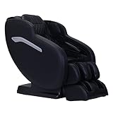 Infinity Aura Full Body Zero Gravity Massage Chair, Air Compression, Space Saving Technology, Lumbar Heat, Decompression Stretch Classic Black