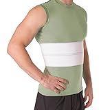BraceAbility Broken Rib Brace for Cracked Ribs - Men's Rib Cage Support Belt for Bruised, Fractured or Dislocated Ribs Protection, Compression Wrap and Chest Support (Universal Male)