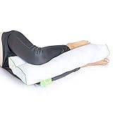 Sleep Yoga Leg Back Side Sleepers, Ergonomically Designed Down Alternative Pillow for Knee Support, Hypoallergenic & Washable, 26" x 13" x 3"/One Size, WHITE