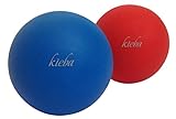 Massage Lacrosse Balls for Myofascial Release, Trigger Point Therapy, Muscle Knots, and Yoga Therapy. Set of 2 Firm Balls (Blue and Red)