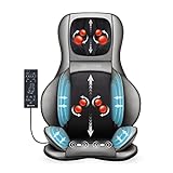 COMFIER Shiatsu Neck Back Massager with Heat, 2D ro 3D Kneading Massage Chair Pad, Adjustable Compression Seat Massager for Full Body Relaxation, Father's Day Gifts,Dark Gray