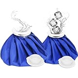 Luijnbn 2 PCS Upgrade Ice Pack Injuries Reusable,11in & 9in Ice Bags Hot Water for Injuries, Soothe Pain and Stay Cool, Old School Style and Traditional Ice Packs, Versatile and Easy to Carry