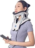 Cervical Neck Traction Device,Electric Air Pump Neck Stretcher Cervical Traction Device,with 3 Power Traction and 8 Airbag Support,Neck Brace which Decompresses the Neck and Relieves Neck Tension