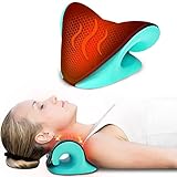 Nalax Neck Stretcher with Graphene Heating Pad, Neck and Shoulder Relaxer for TMJ Pain Relief, Neck Traction Device for Cervical Spine Alignment, Cervical Pillow for Neck Pain Relief
