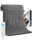 CooCoCo Large Heating Pad for Back, Electric Heated Pad for Neck Shoulders Period Cramps, FSA HSA Eligible 17"x33" Extra Large Heat Pad, Moist Heating, Auto Shut Off, Gifts for Women Men Mom Dad