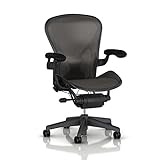 Herman Miller Classic Aeron Chair - Fully Adjustable, C size, Adjustable PostureFit, Carpet Casters