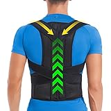 DIANMEI Posture Corrector for Women and Men, Brace for Upper and Lower Back Pain Relief, Adjustable and Fully Back Support Improve Back Posture and Lumbar Support(M, 30"-35.5" Waist)