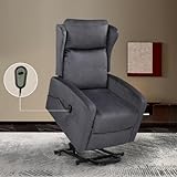 Power Lift Recliner Chair, Electric Recliner for Elderly, Oversized Living Room Recliner with Remote & Side Pockets, Lazyboy Recliners with 350Lbs Load Capacity, Lift Chairs Indoor w/Extended Footrest