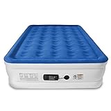 SoundAsleep Dream Series Luxury Air Mattress with ComfortCoil Technology & Built-in High Capacity Pump for Home & Camping- Double Height, Adjustable, Inflatable Blow Up, Portable - Queen Size