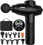 TOLOCO Massage Gun, Updated Back Massage Gun Deep Tissue with 12 Heads, Muscle Massager for Athletes, Mothers Day Gifts and Gifts for Men&Women, Black