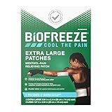 Biofreeze XL Patches Menthol Pain Relieving Patches (4/Box) 2 Sizes Up To 8 Hours Of Long Lasting Pain Relief Of Sore Muscles, Arthritis, Simple Backaches, And Joint Pain (Packaging May Vary)