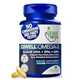 Vegan Omega 3 Supplement - Omega 3 Fish Oil Alternative - No Carrageenan – Plant Based Algae Omega 3 Fatty Acid Supplements - DHA, EPA, DPA - Heart, Brain, Joint, Eye, Immune Support