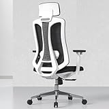 Logicfox Ergonomic Mesh Office Chair, High Back Desk Chair with 3D Armrests, Adjustable Lumbar Cushion & Adjustable Headrest, Swivel Computer Task Chair with Tilt Function