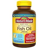 Nature Made Burp Less Ultra Omega 3 Fish Oil Supplements 1400 mg, Omega 3 Supplement for Healthy Heart, Brain and Eyes Support, One Per Day, 90 Softgels