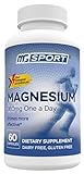 MGSPORT Magnesium Supplement - High Absorption Supplement with Vitamins B6, D, E - Relieves Leg Cramps & Muscle Support - 60 Servings