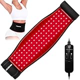 Red Light Therapy Belt for Body Infrared Light Therapy Devices Near Infrared Wrap Pad Timer Remote Control for Back Waist Muscle