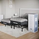 Sven & Son Essential Adjustable Bed Base (Frame) + 12 inch Memory Foam Matt (Medium), Easy Assembly, Head and Foot Lift, Memory Positions, Zero Gravity, Wireless Remote - Split King