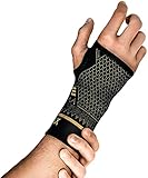 INDEEMAX Copper Wrist Compression Sleeve 1 Pair, Comfortable Hand Brace Support for Arthritis, Tendonitis, Sprains, Workout, Carpal Tunnel - Left & Right - Women and Men
