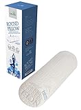 LitoTree Comfort Memory Foam Neck Roll and Cervical Bolster Round Pillow with Removable Washable Soft Cover for Spine and Neck Back Lumbar Leg Vertebra Support (18x6 inch Pillow)