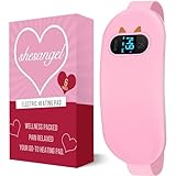 Portable Heating Pad for Period Cramps: FSA HSA Eligible Cordless Menstrual Heating Pad with 6 Heat Levels and 6 Massage Modes, 3s Fast Heating Gift for Women and Girl(Pink)