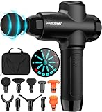 DARKIRON Massage Gun Deep Tissue Muscle Percussion Massager Gun, Electric Back Massagers with 15 Massage Heads Suitable for Any Pain Relief- Black