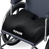 AUVON Ergonomic Anti-slip Wheelchair Cushions, Front High Rear Low Thick Seat Cushion with Hump Design Avoid Slipping, Chair Cushions for Knock Knees, Sciatica, Back, Coccyx, Pressure Sore, Ulcer Pain