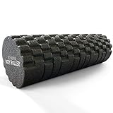 The Original Body Roller - High Density Foam Roller Massager for Deep Tissue Massage of The Back and Leg Muscles - Self Myofascial Release of Painful Trigger Point Muscle Adhesions - 17' Black