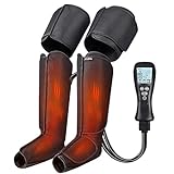 BOB AND BRAD Leg Massager with Heat and Compression FSA HSA Eligible, Foot Calf Thigh Leg Compression Massager for Circulation and Pain Relief, 4 Modes 4 Intensities, Gifts for Women Men Mom Dad