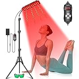 Red Light Therapy Lamp for Body, Infrared Light Therapy Lamps with Stand, 660nm Red and 850nm Near Infrared Red Light Therapy Device for Full Body Overall Health at Home with Eyes Protection Goggles