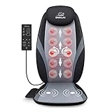 Snailax Back Massager with Soothing Heat, Electric Deep Tissue Shiatsu Kneading Back Massage Chair Pad,Vibration Seat Cushion Chair Massager, Home Office Chair Use, Gift