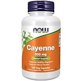 NOW Supplements, Cayenne (Capsicum annuum) 500 mg, Herbal Support, 100 Veg Capsules