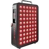Bestqool Red Light Therapy, Dual Chip Clinical Grade LED Device with Near-Infrared Light 660nm 850nm High Power Panel, Ideal for Body, Face, Recovery, Improve Sleep, Skin Health, 105W (Black 60)