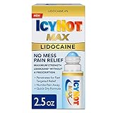 Icy Hot Maximum Strength Lidocaine No-Mess Pain Relief Liquid, No-Mess Applicator, 2.5 Ounces
