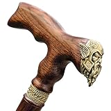 Custom Wooden Walking Cane for Men - Thor Viking - Designer Handcrafted Men's Canes and Walking Sticks for Gentleman