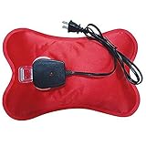 Happy Heat Hot Water Bottle Electric with Cover, Heating Pad, Warm Compress Bag for Menstrual/Period Cramps, Neck, Back, Shoulder Pain & More, Hot Pack, Reusable & Rechargeable Stomach Warmer- Red