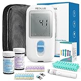 Medilax Ketone Monitor and Glucose Meter Kit - Dual Blood Sugar and Ketone Test Meter Kit with 10 Ketone Test Strips, 10 Glucose Test Strips, Lancets & Lancing Device