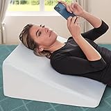 10-Inch Bed Wedge Pillow for Sleeping | Gel Memory Foam Triangle Pillow - Ultimate Support for Lower Back Pain, Acid Reflux, Snoring | Versatile Use for Pregnancy, Sleep Apnea, GERD, Heartburn