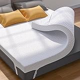PERLECARE 3 Inch Gel Memory Foam Mattress Topper for Pressure Relief, Premium Soft Mattress Topper for Cooling Sleep, Non-slip Design with Removable & Washable Cover, CertiPUR-US Certified - Twin XL