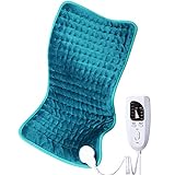 Electric Heating pad for Back/Shoulder/Neck/Knee/Leg Pain Relief, 6 Fast Heating Settings, Auto-Off, Machine Washable, Moist Dry Heat Options, Extra Large 12"x24"