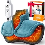 Lenmen Graphene-Infused Heating Pad 3X Deeper Pain Relief, Weighted Instant Heating Pads for Neck and Shoulders, Heated Wrap w/ 6 Heat Options 4 Auto-Off Timer, Gifts for Mom Women Christmas Birthday