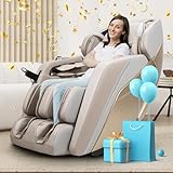 Osaki Ador 3D Integra SL-Track 3 Stage Zero Gravity Full Body Roller Airbag Massage Back and Calf Infrared Heat with Foot Roller Massage and Heart Rate Monitor (Taupe)